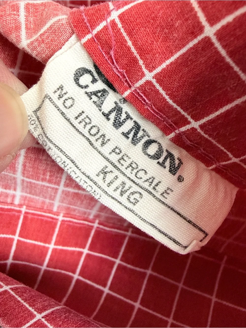Vintage 80s Cannon King No-Iron Percale Pillowcases